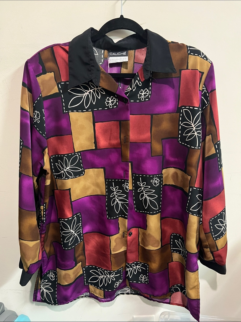 Purple Multi-Color Vintage Button-Down Shirt
